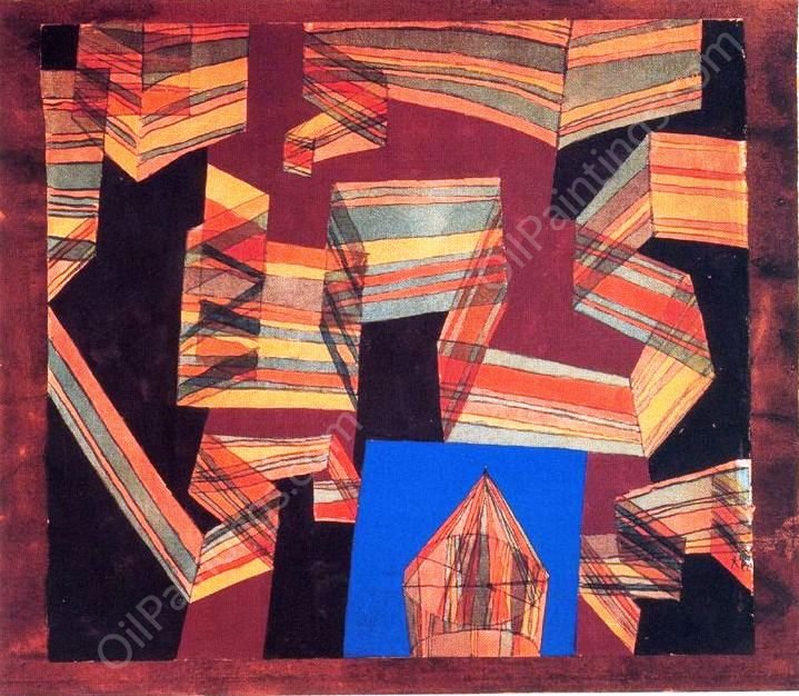 Transparent-Perspectively by Paul Klee - Hand-Painted Oil Painting Reproduction
