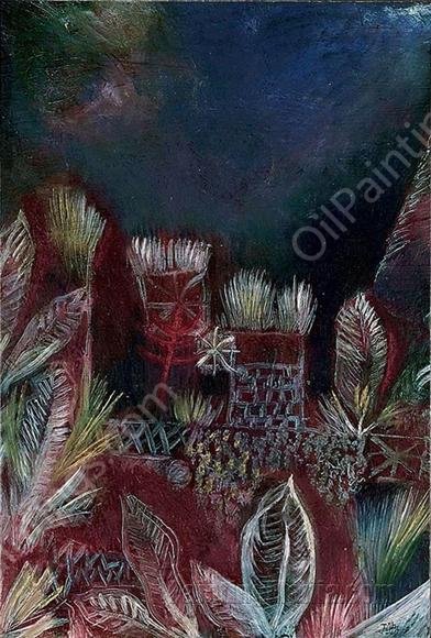 Tropical Twilight by Paul Klee - Hand-Painted Oil Painting Reproduction