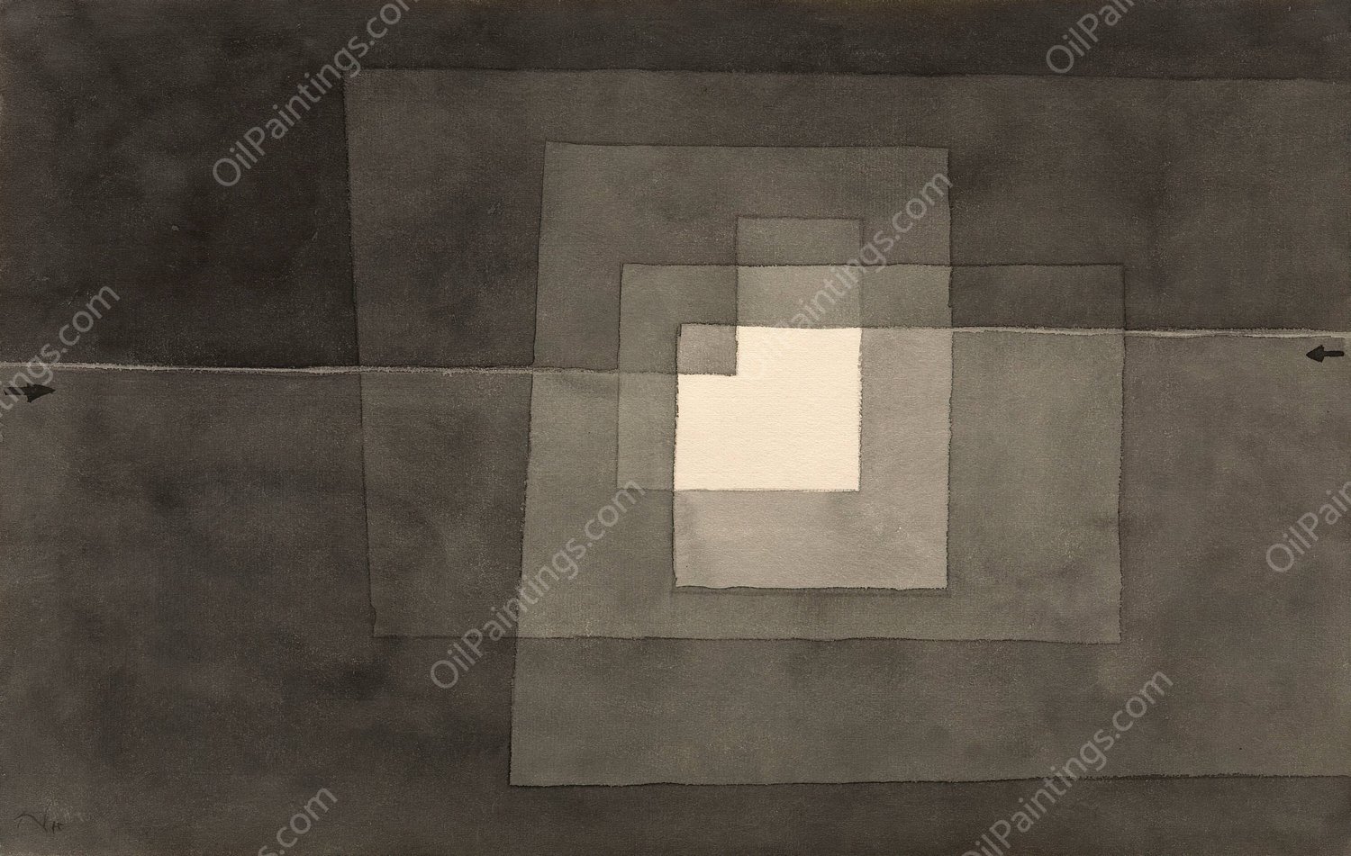 Two Ways  by Paul Klee - Hand-Painted Oil Painting Reproduction