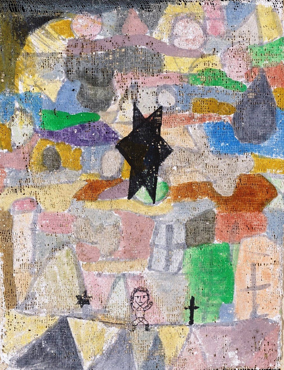 Under a Black Star  by Paul Klee - Hand-Painted Oil Painting Reproduction