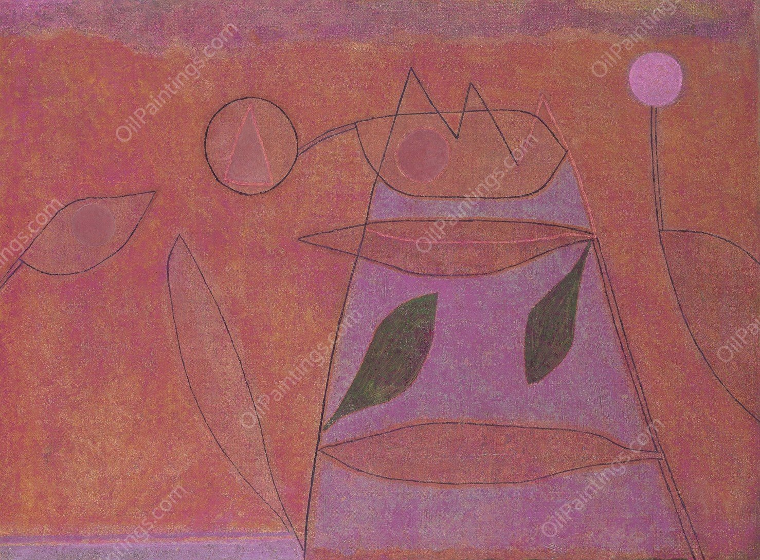 Untitled  by Paul Klee - Hand-Painted Oil Painting Reproduction