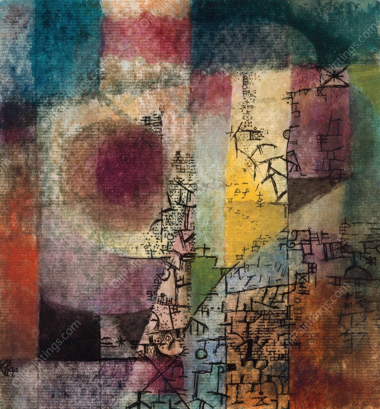 Untitled  by Paul Klee - Hand-Painted Oil Painting Reproduction