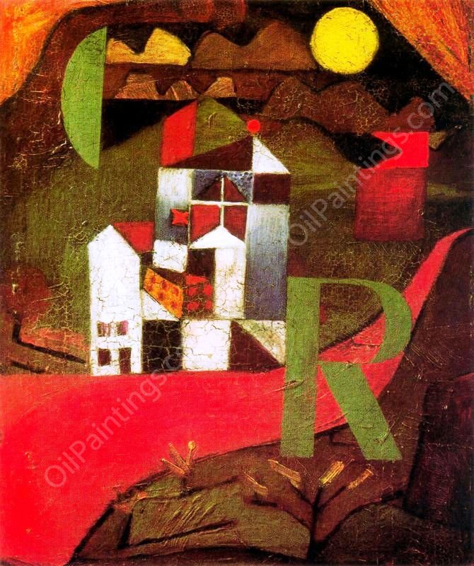 Villa R by Paul Klee - Hand-Painted Oil Painting Reproduction