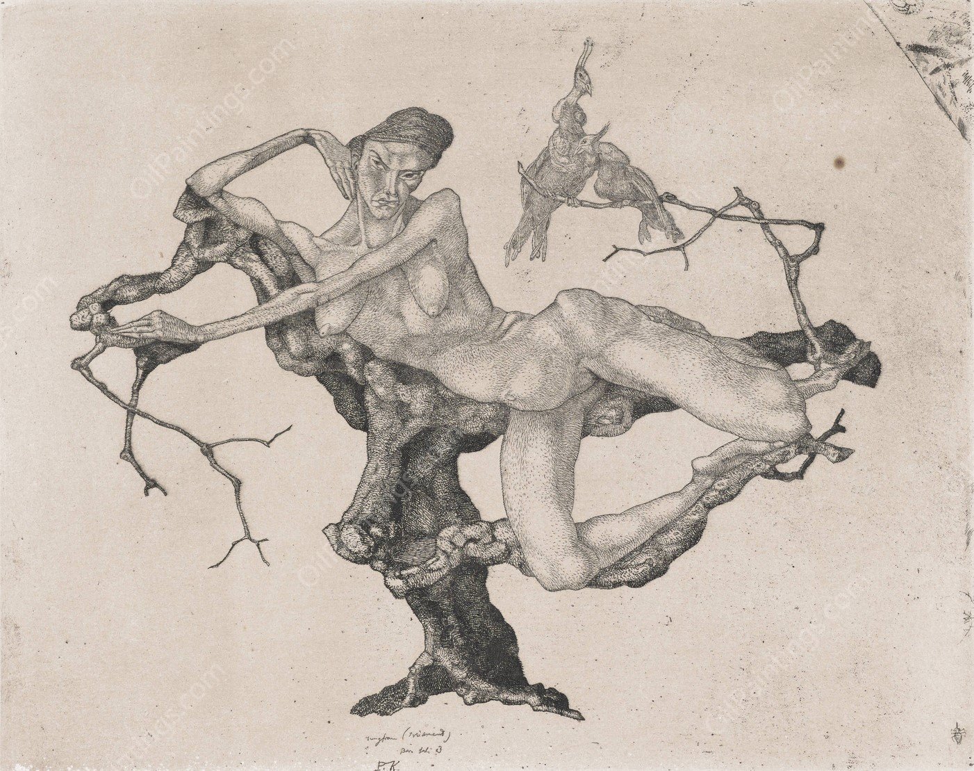 Virgin  by Paul Klee - Hand-Painted Oil Painting Reproduction