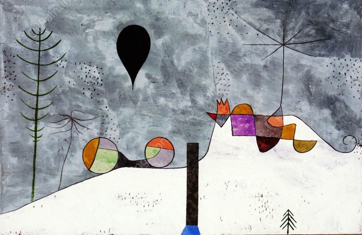 Winter Picture by Paul Klee - Hand-Painted Oil Painting Reproduction