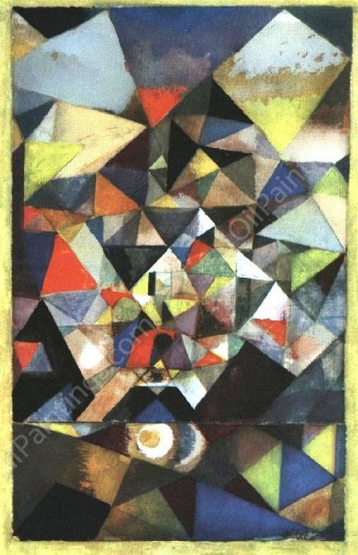 With the Egg by Paul Klee - Hand-Painted Oil Painting Reproduction