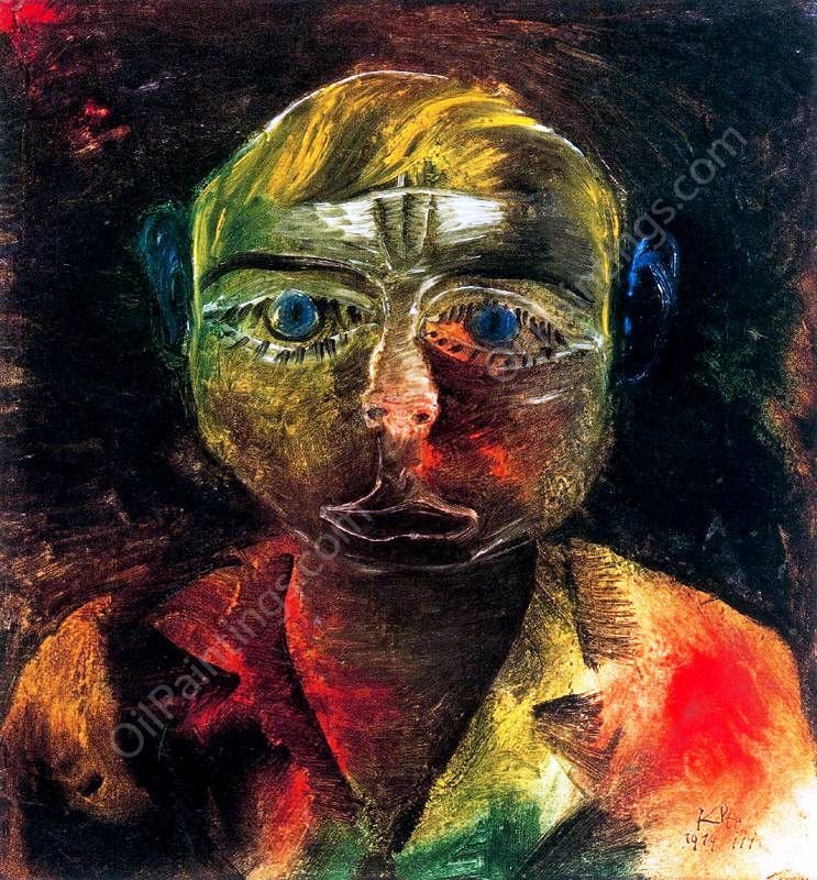 Young Proletarian by Paul Klee - Hand-Painted Oil Painting Reproduction