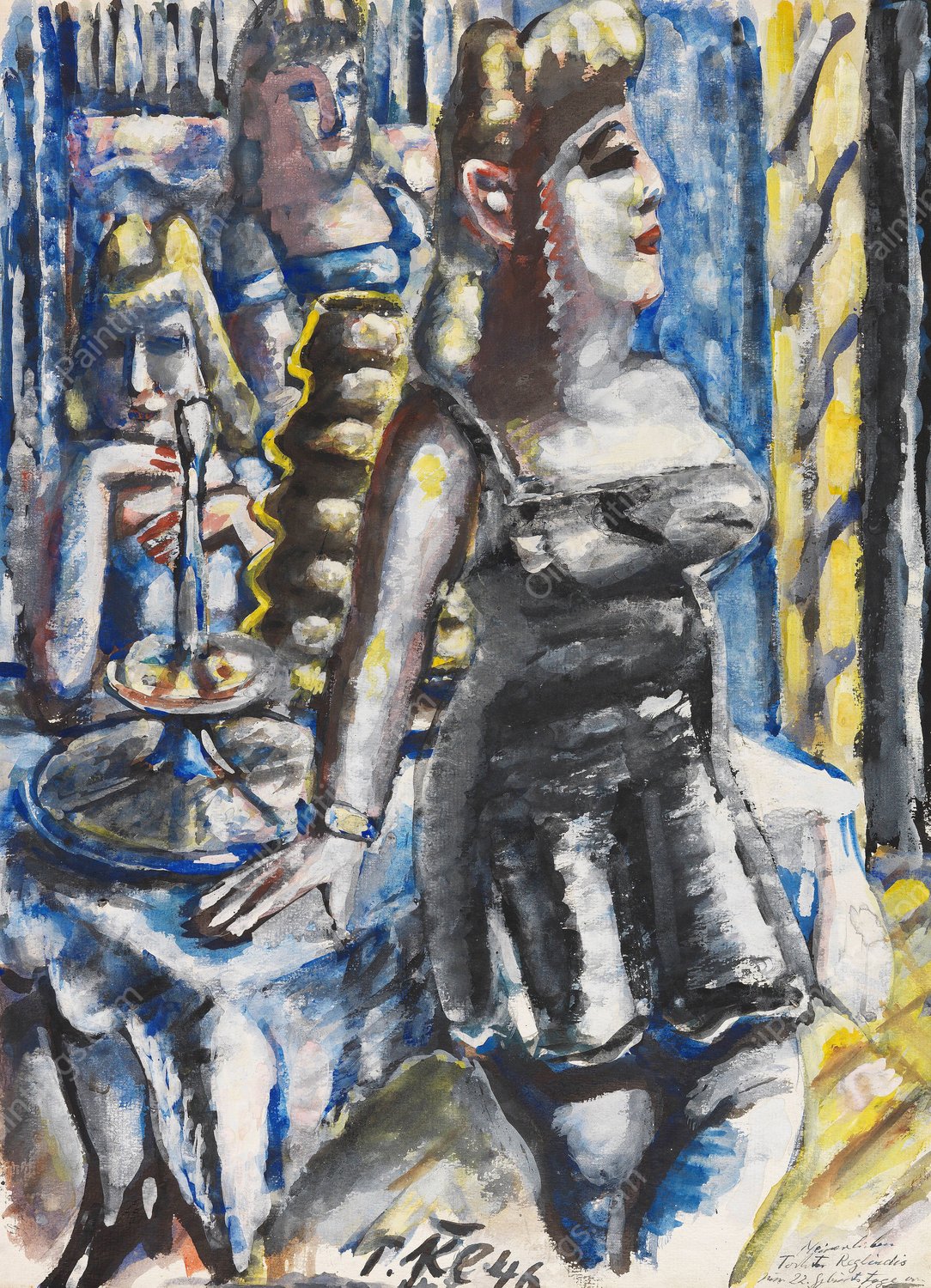 Die Kuchenbar  by Paul Kleinschmidt - Hand-Painted Oil Painting Reproduction