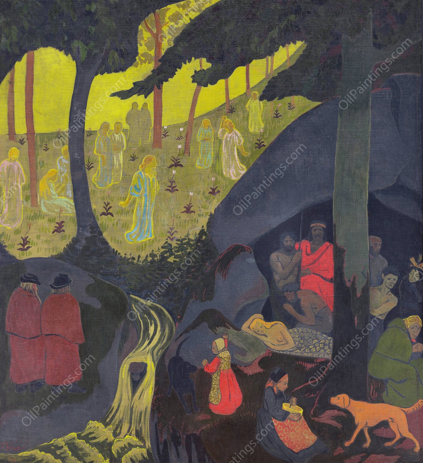 Celtic Tale  by Paul Serusier - Hand-Painted Oil Painting Reproduction