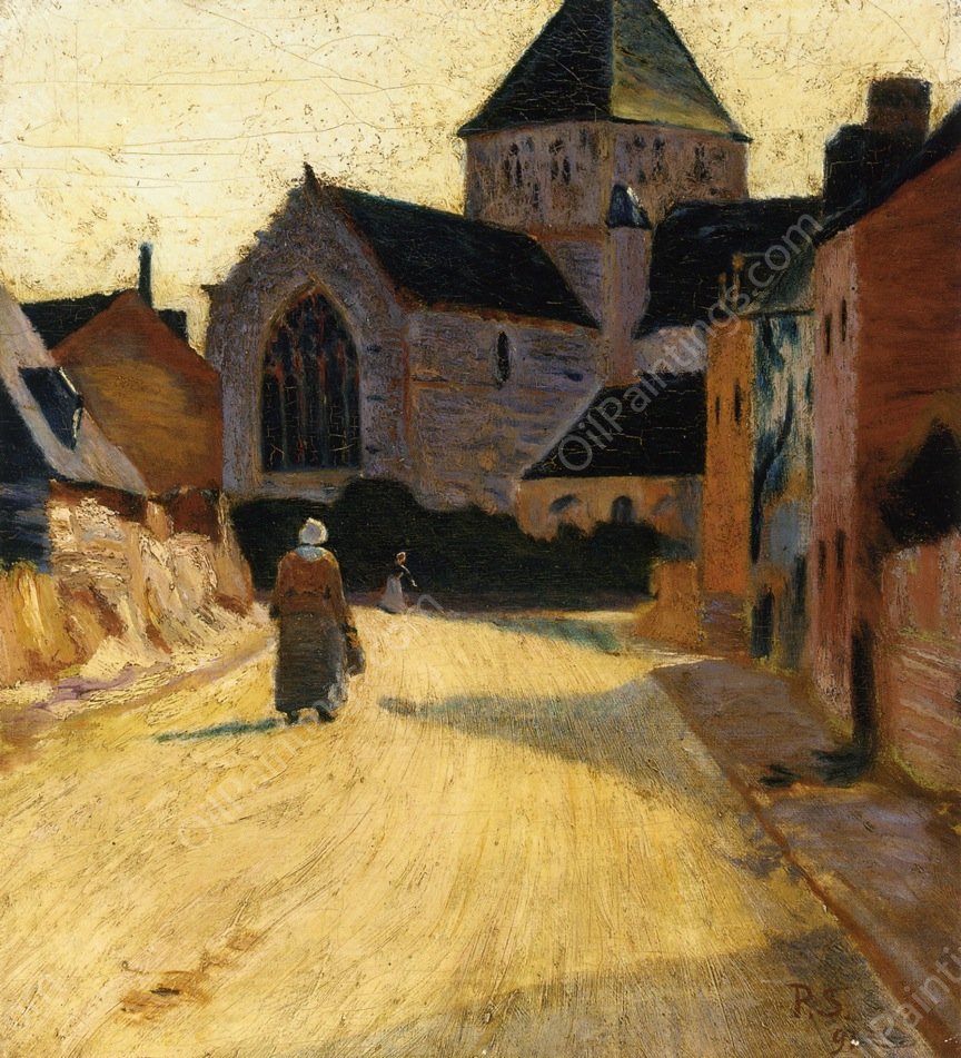 Woman in a Street by Paul Serusier - Hand-Painted Oil Painting Reproduction