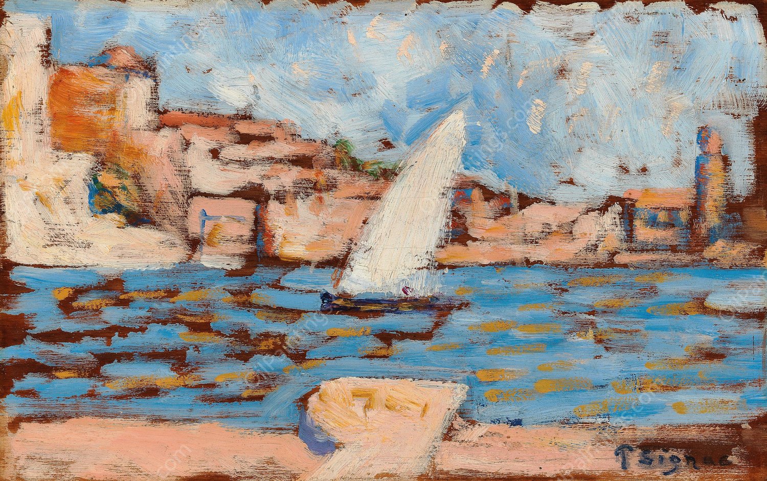 Collioure. La Tartane  by Paul Signac - Hand-Painted Oil Painting Reproduction