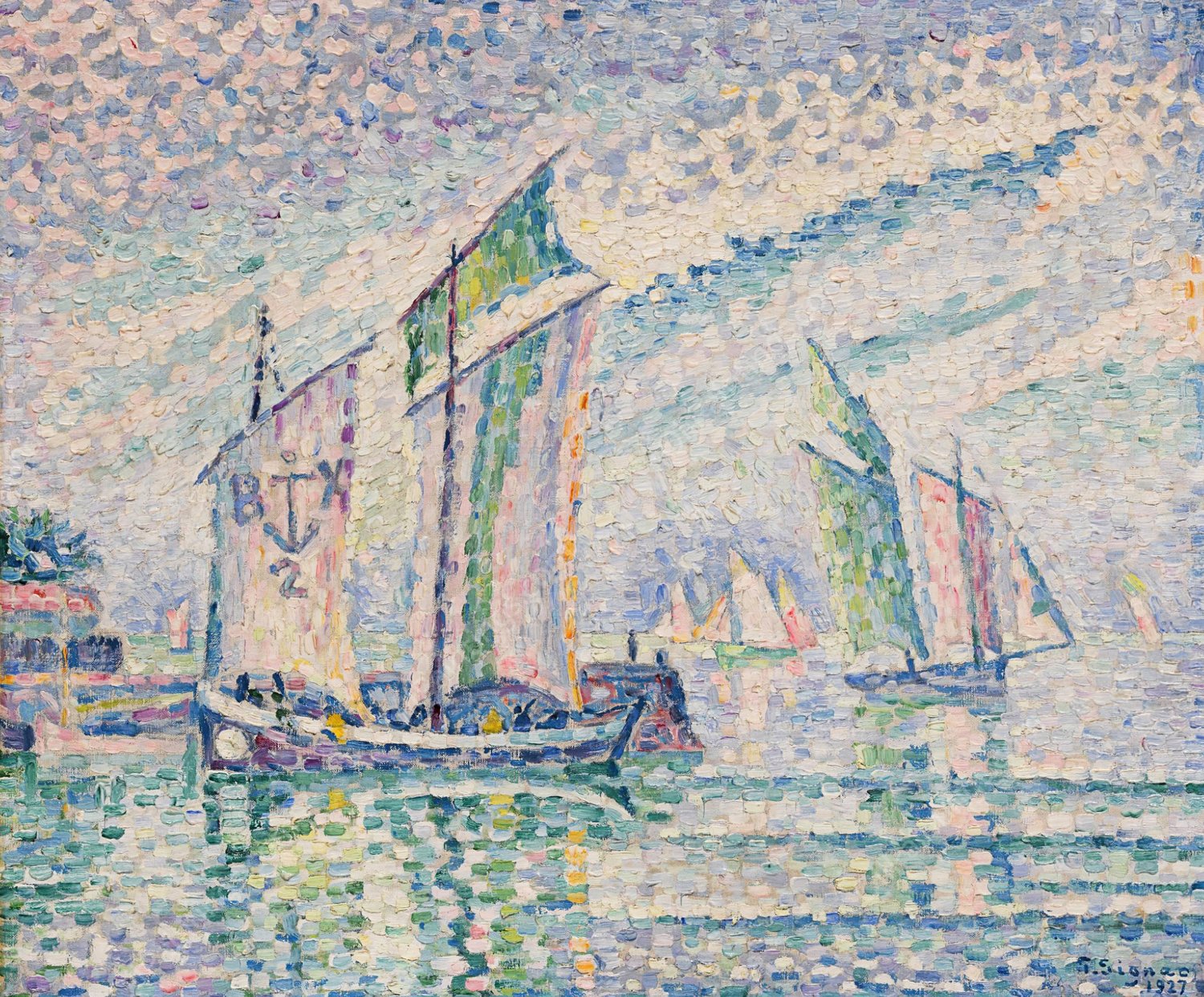 Le Chenal de la Rochelle  by Paul Signac - Hand-Painted Oil Painting Reproduction