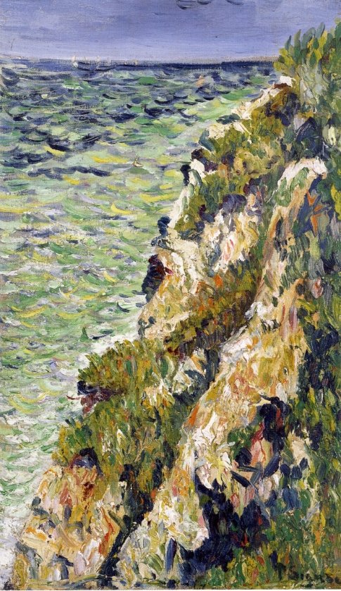 Port-en-Bessin, a Cliff by Paul Signac - Hand-Painted Oil Painting Reproduction