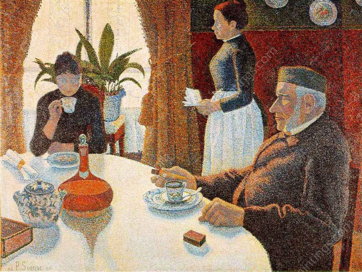 The Dining Room by Paul Signac - Hand-Painted Oil Painting Reproduction