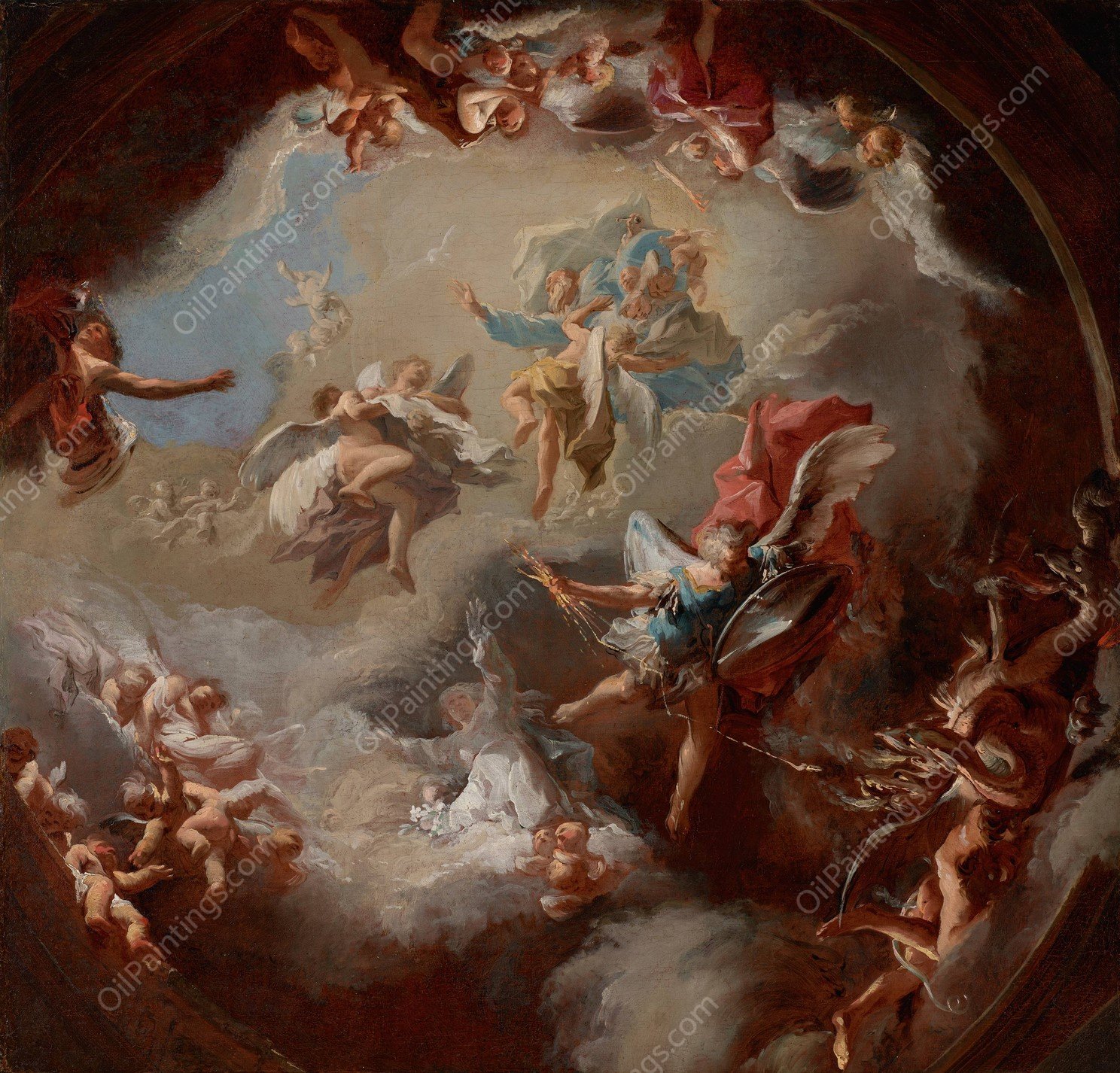 Offenbarung des Messias aus der Jungfrau  by Paul Troger - Hand-Painted Oil Painting Reproduction