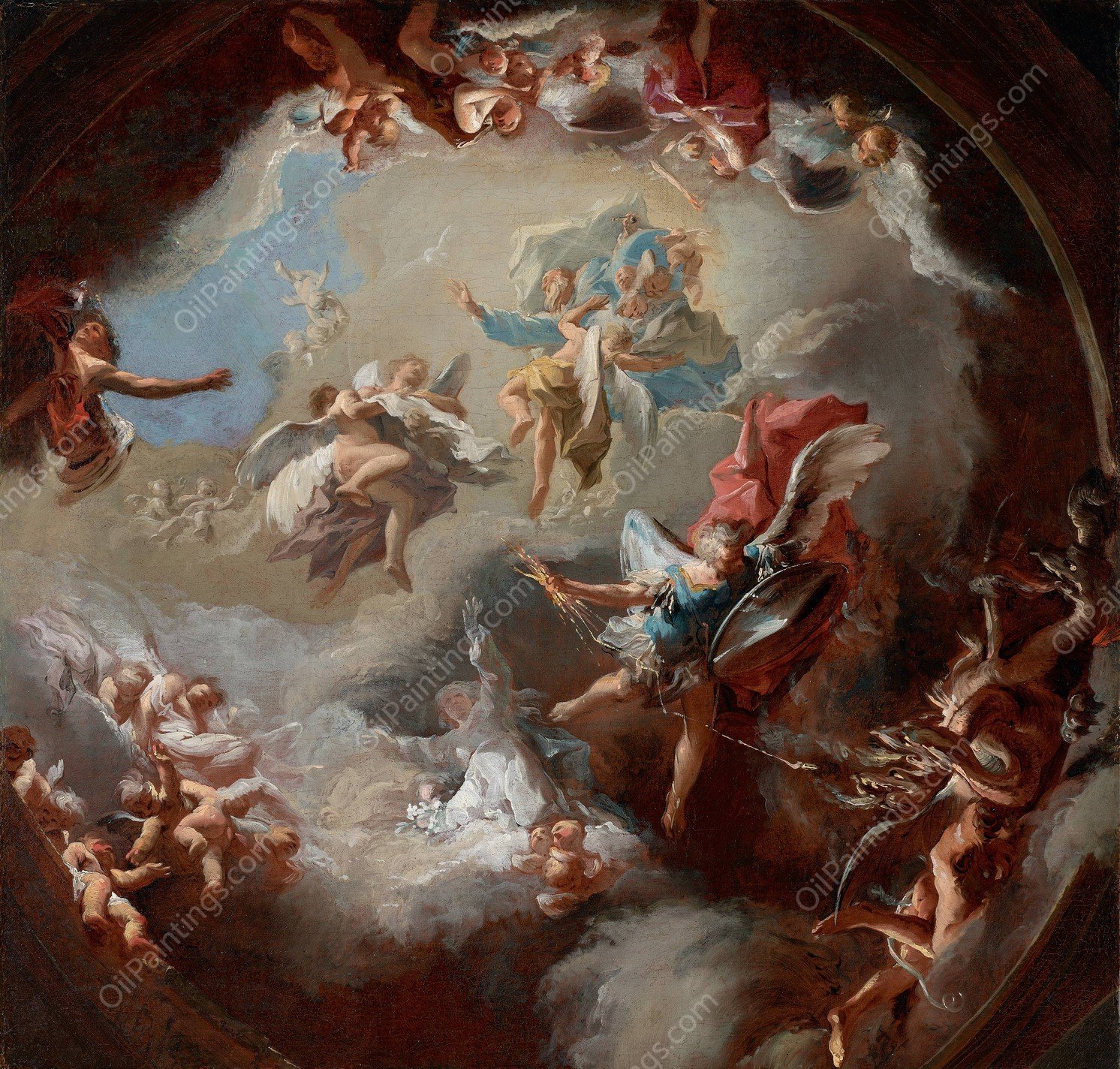 Revelation of the Messiah from the Virgin  by Paul Troger - Hand-Painted Oil Painting Reproduction