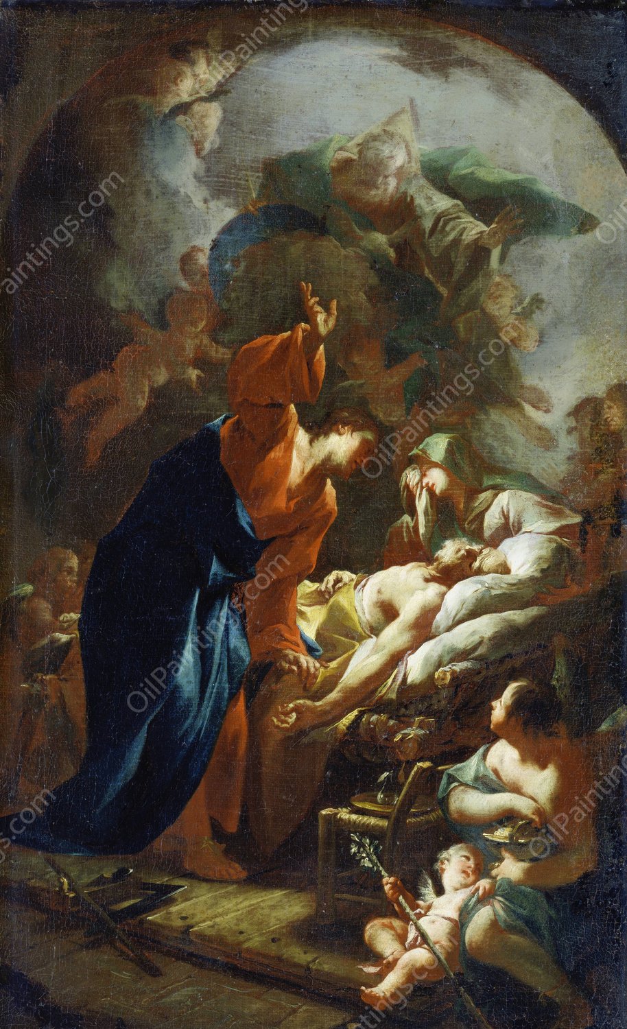 The Death of Joseph  by Paul Troger - Hand-Painted Oil Painting Reproduction