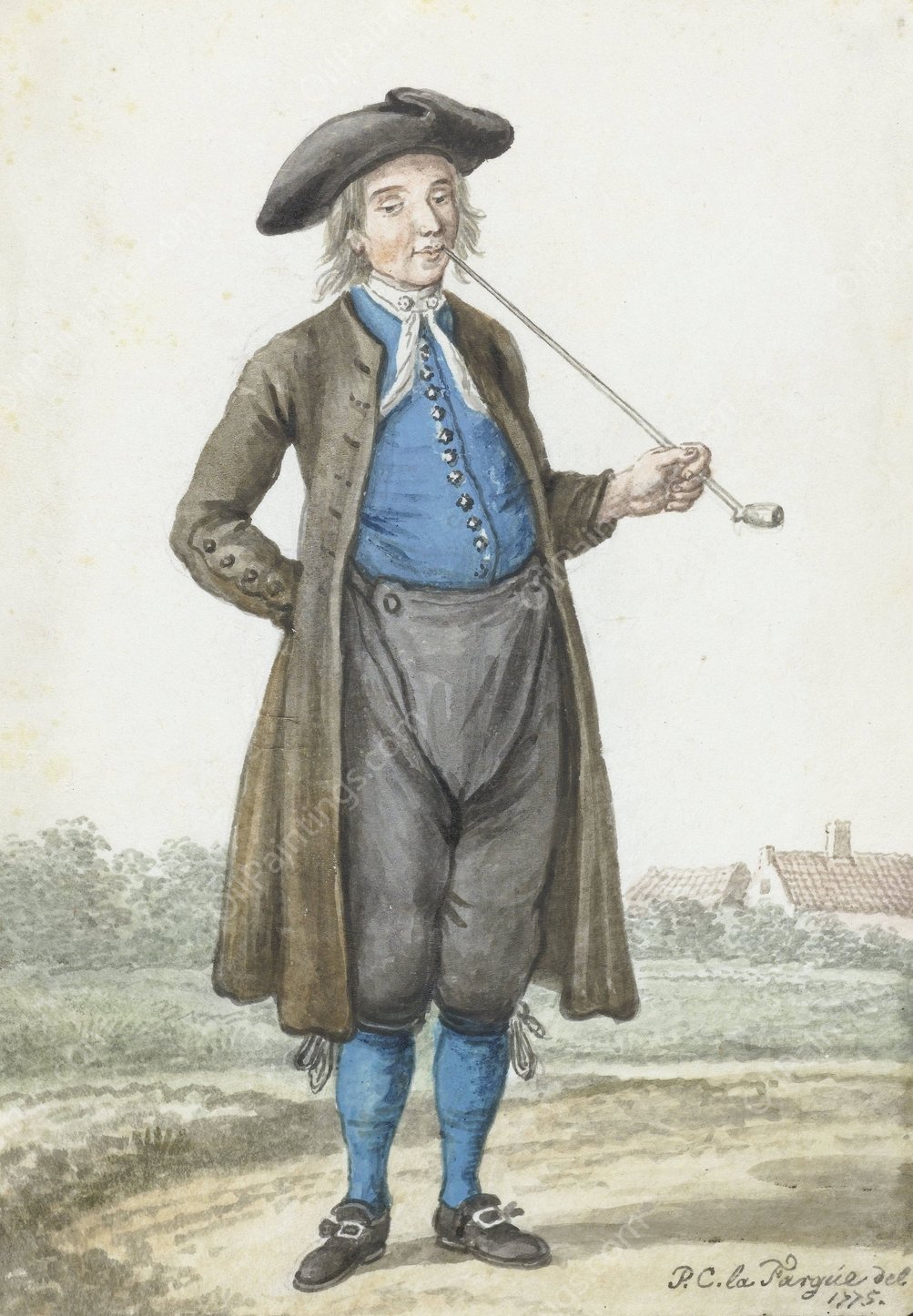 Molkwerumse man  by Paulus Constantijn La Fargue - Hand-Painted Oil Painting Reproduction