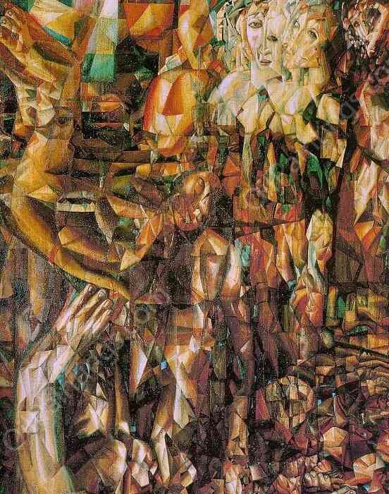 Man and a Woman by Pavel Filonov - Hand-Painted Oil Painting Reproduction