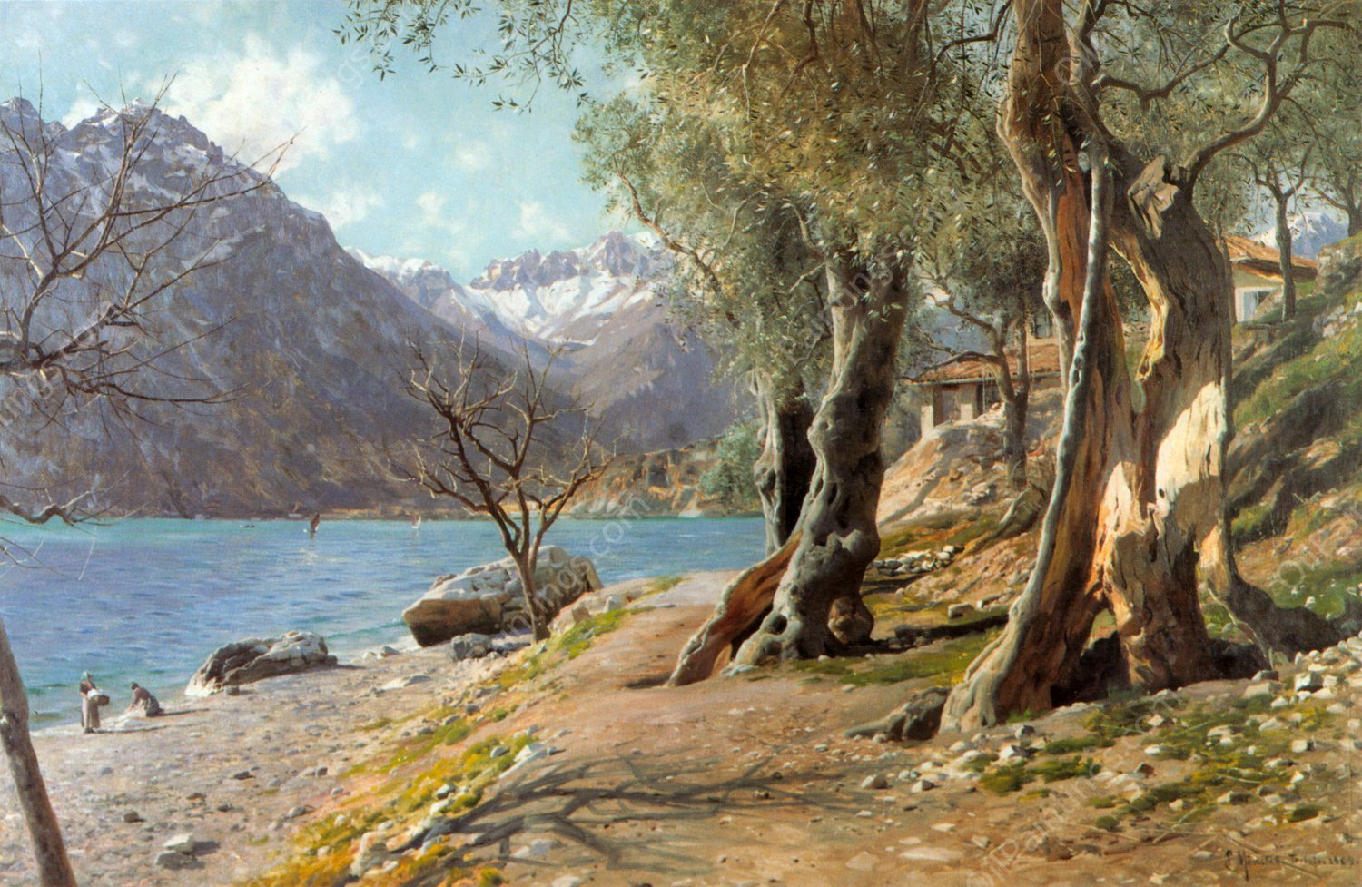 Torbole by Peder Mork Monsted - Hand-Painted Oil Painting Reproduction