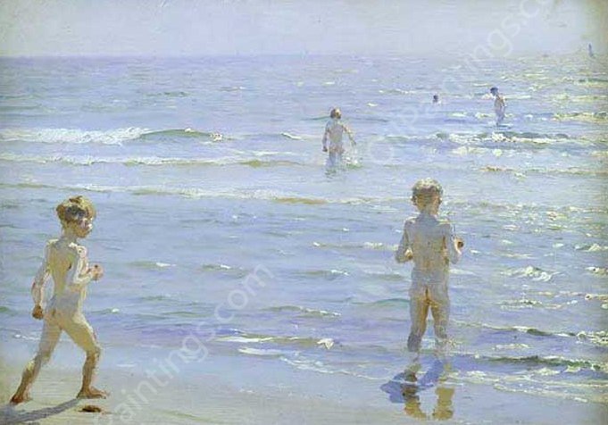 Bano de Muchachos by Peder Severin Kroyer - Hand-Painted Oil Painting Reproduction