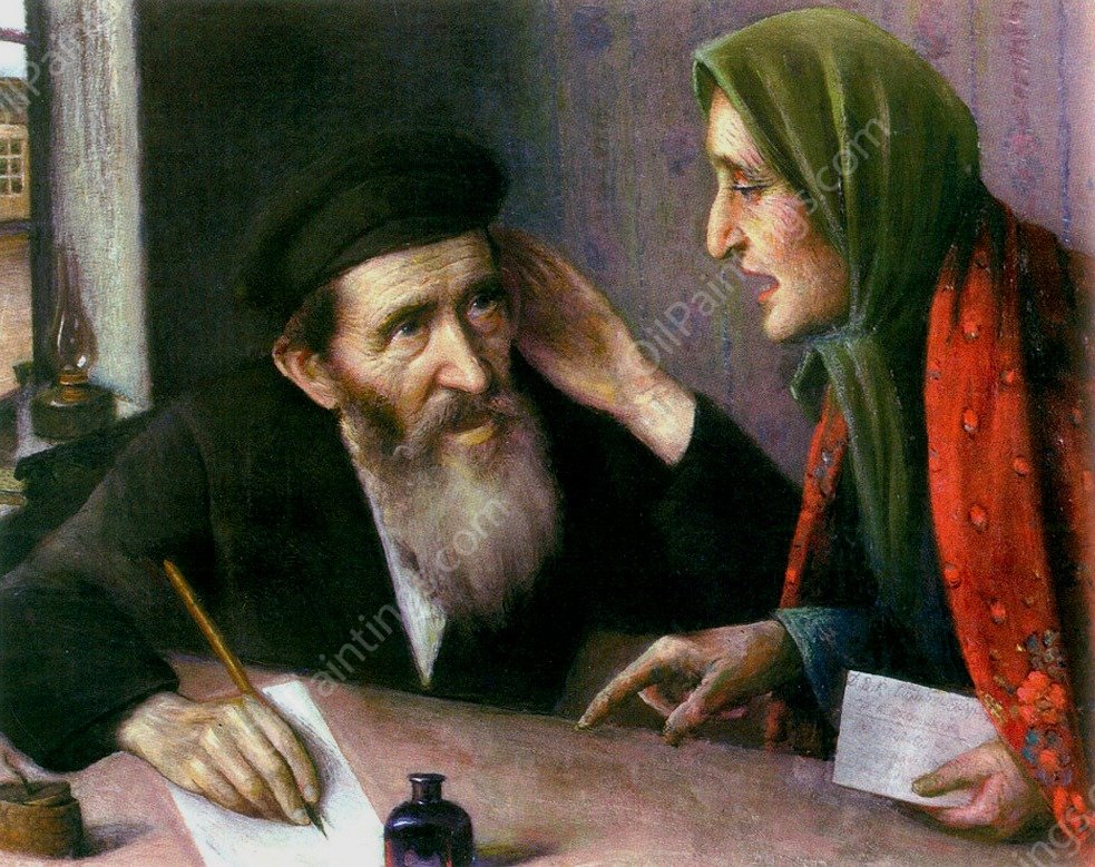 Petitioner by Yehuda Pen - Hand-Painted Oil Painting Reproduction