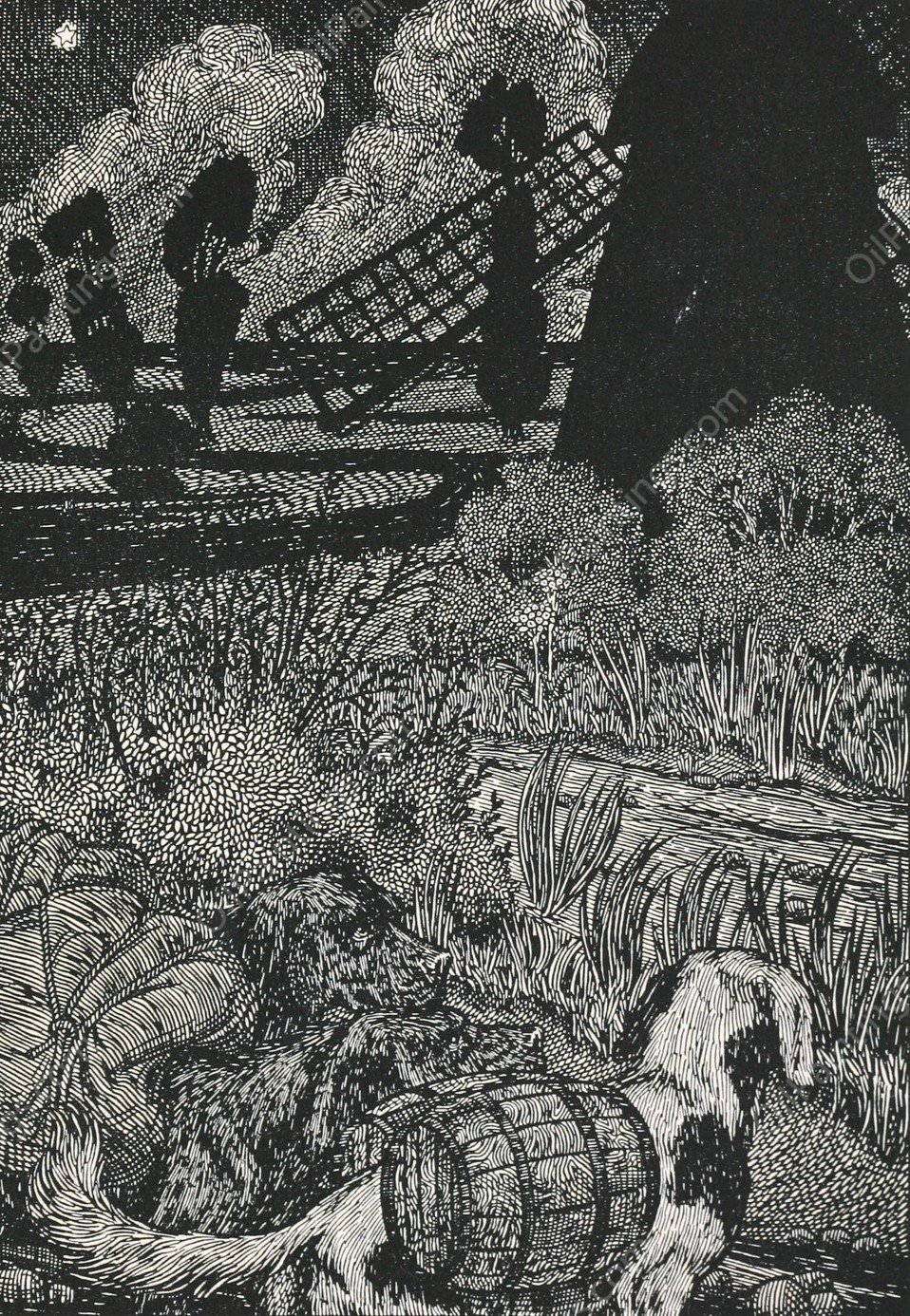 A hundred anecdotes of animals 019  by Percy J. Billinghurst - Hand-Painted Oil Painting Reproduction