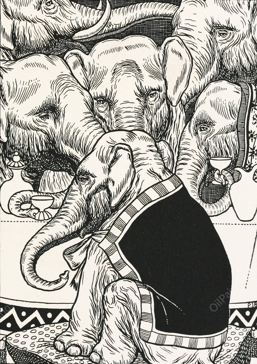 A hundred anecdotes of animals 033  by Percy J. Billinghurst - Hand-Painted Oil Painting Reproduction