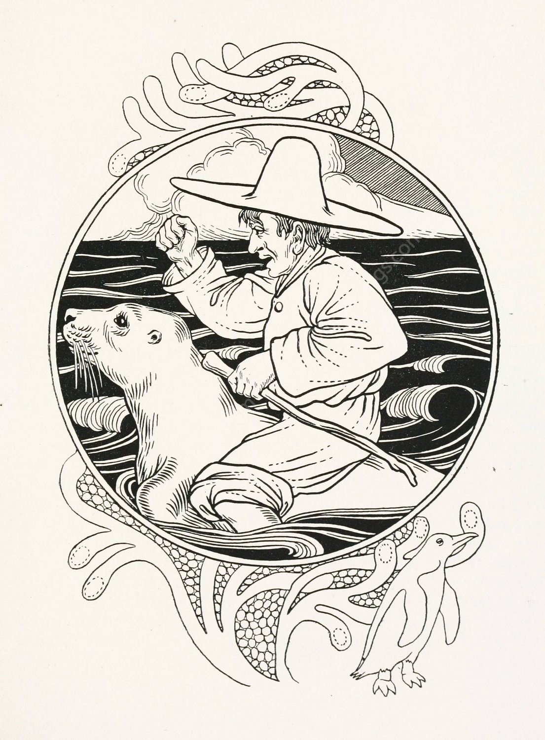 A hundred anecdotes of animals 050  by Percy J. Billinghurst - Hand-Painted Oil Painting Reproduction