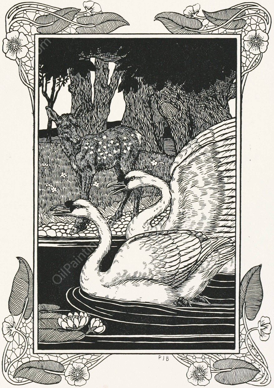 A hundred anecdotes of animals 063  by Percy J. Billinghurst - Hand-Painted Oil Painting Reproduction