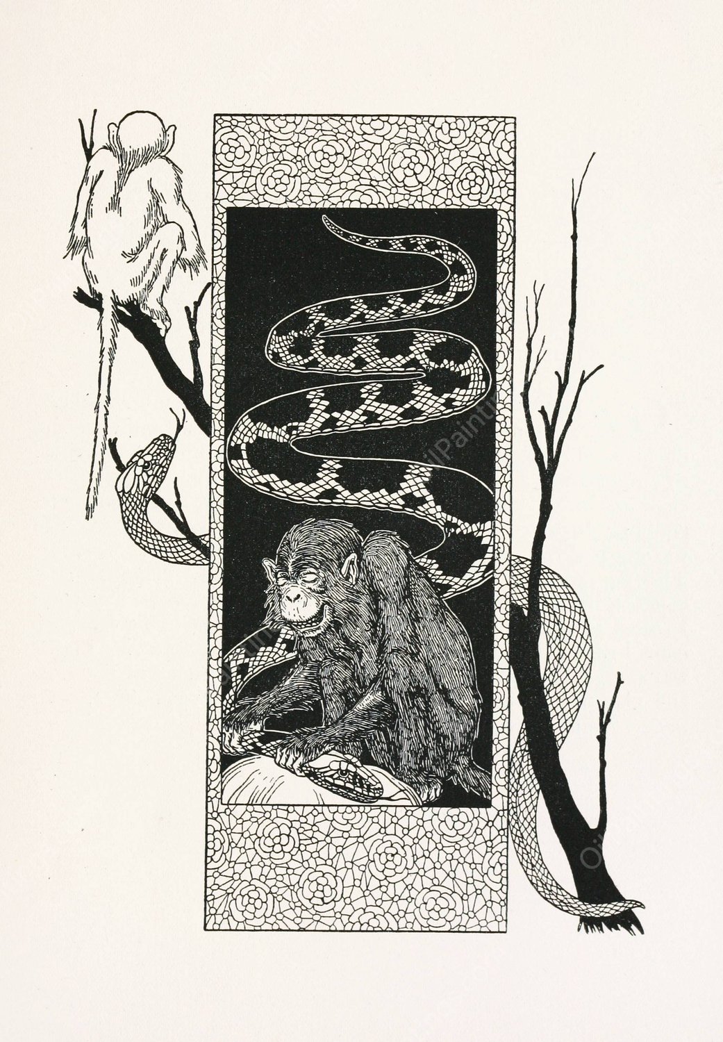 A hundred anecdotes of animals 081  by Percy J. Billinghurst - Hand-Painted Oil Painting Reproduction