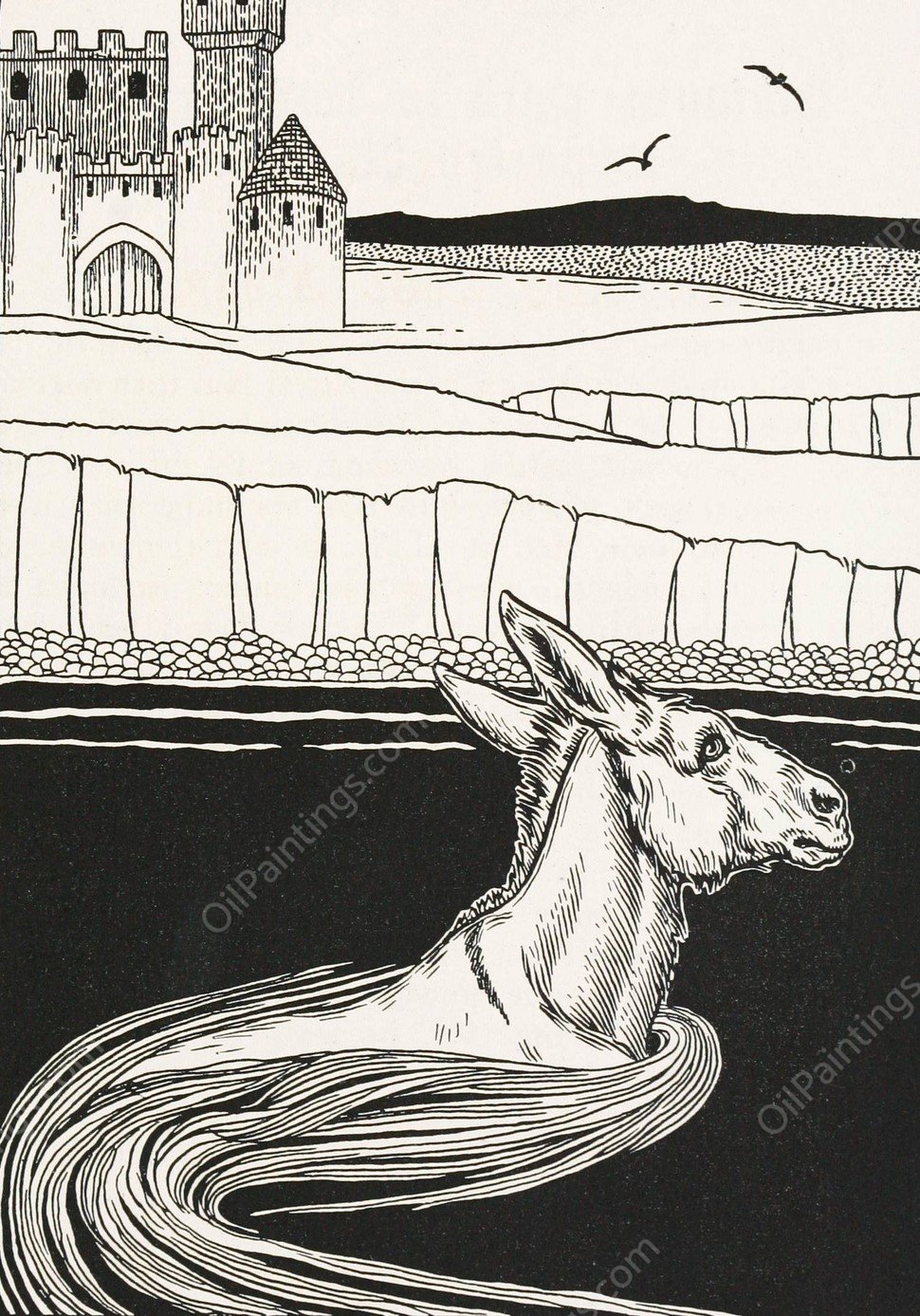 A hundred anecdotes of animals 099  by Percy J. Billinghurst - Hand-Painted Oil Painting Reproduction