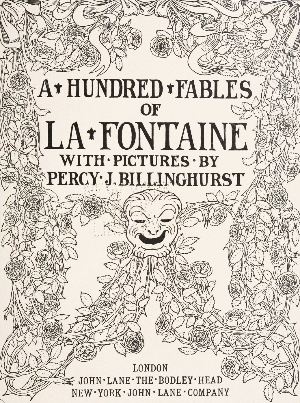 A Hundred fables of La Fontaine - Frontispiece  by Percy J. Billinghurst - Hand-Painted Oil Painting Reproduction