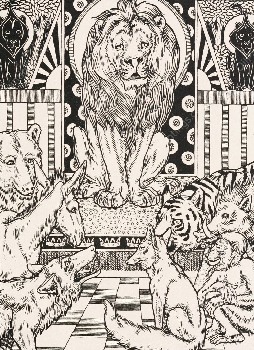 The Animals Sick of the Plague  by Percy J. Billinghurst - Hand-Painted Oil Painting Reproduction