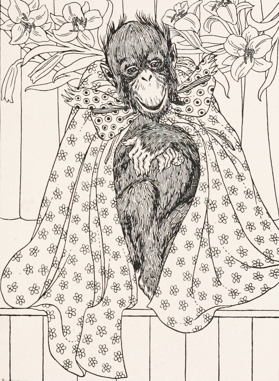 The Ape  by Percy J. Billinghurst - Hand-Painted Oil Painting Reproduction