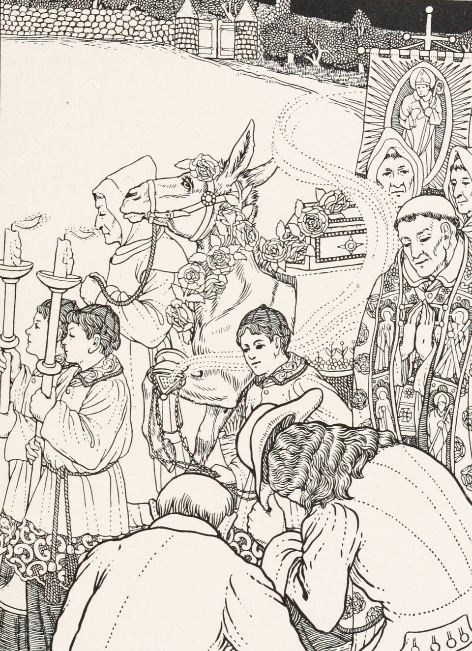 The Ass Carrying Relics  by Percy J. Billinghurst - Hand-Painted Oil Painting Reproduction