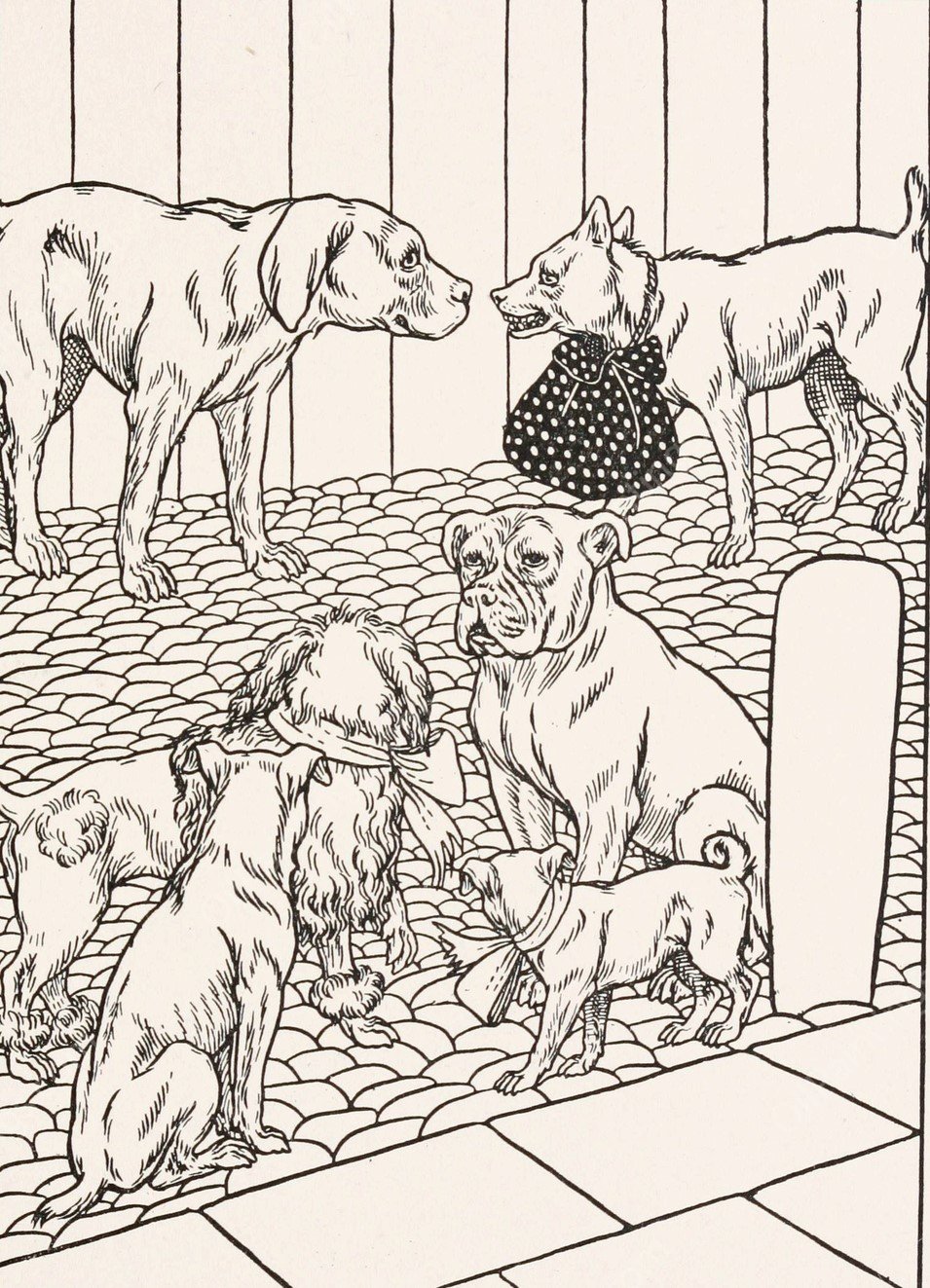 The Dog and his Master's Dinner  by Percy J. Billinghurst - Hand-Painted Oil Painting Reproduction