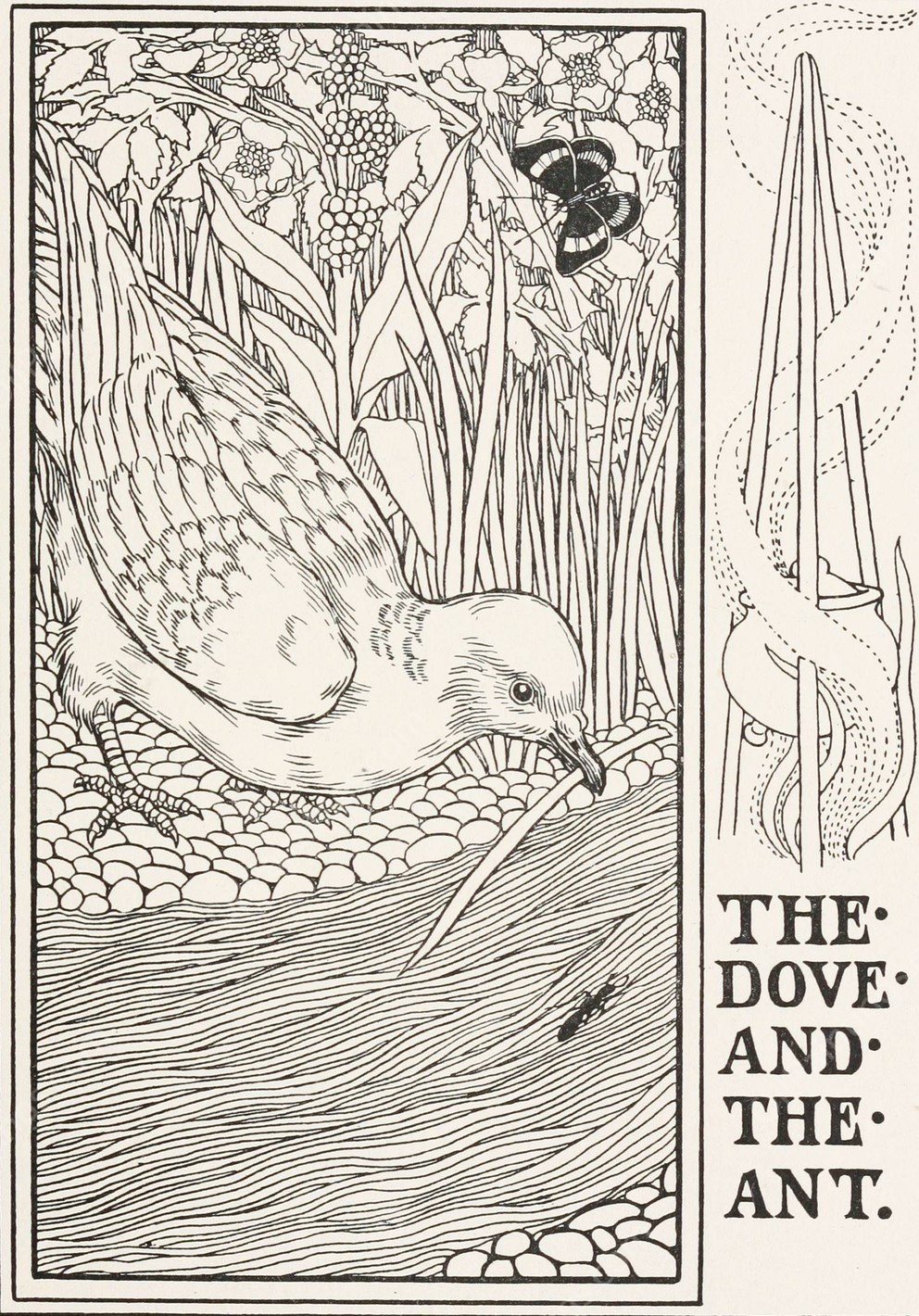 The Dove and the Ant  by Percy J. Billinghurst - Hand-Painted Oil Painting Reproduction