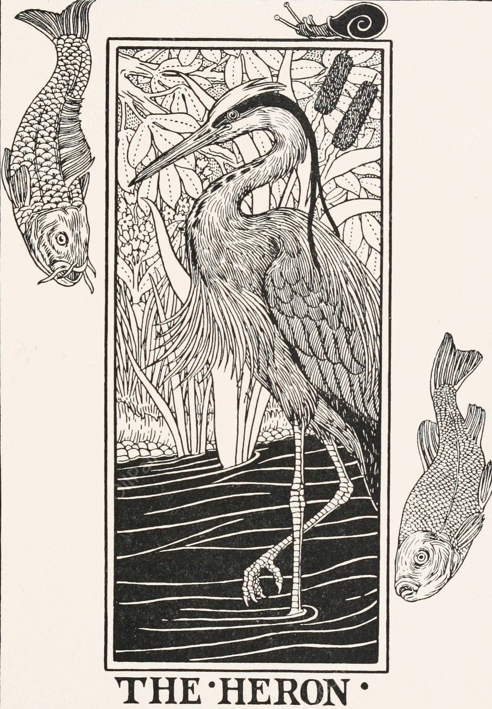 The Heron  by Percy J. Billinghurst - Hand-Painted Oil Painting Reproduction