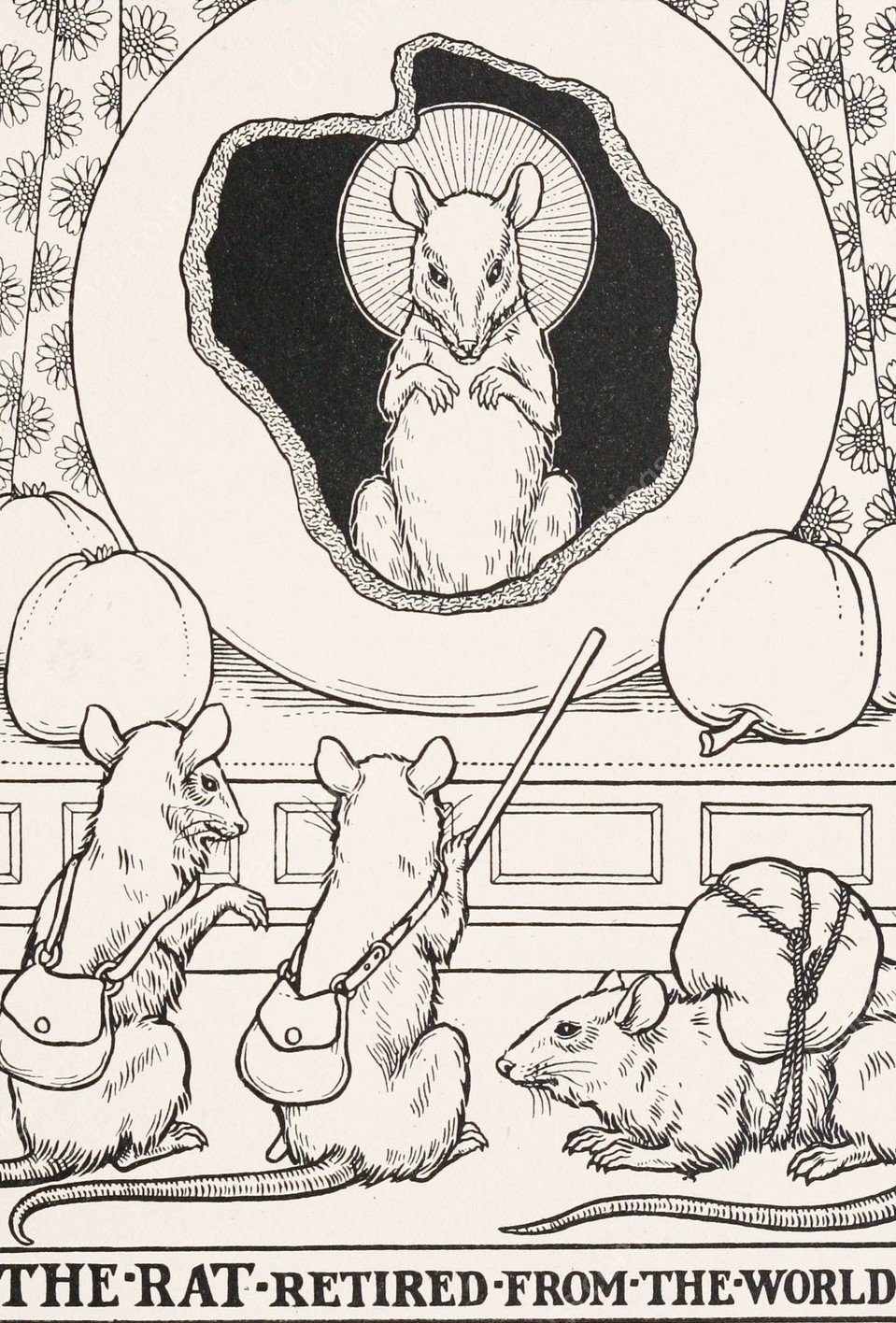 The Rat Retired from the World  by Percy J. Billinghurst - Hand-Painted Oil Painting Reproduction