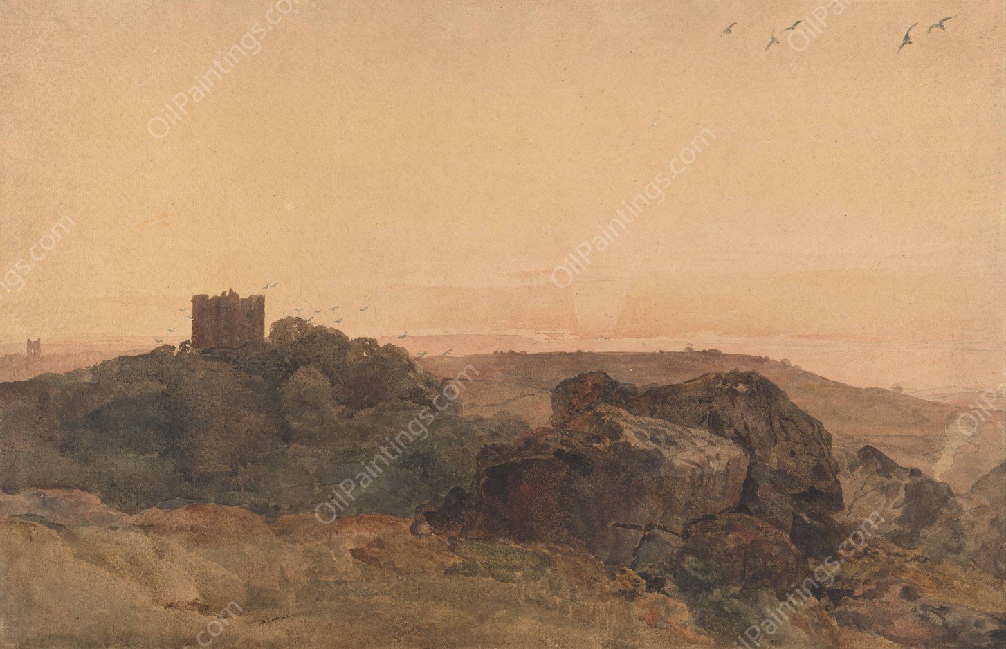 Bolton Castle by Peter Dewint - Hand-Painted Oil Painting Reproduction