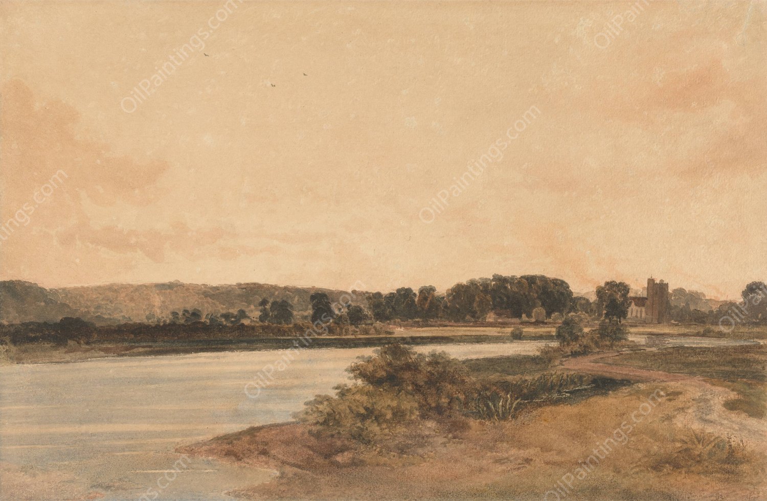 Cookham, near Maidenhead by Peter Dewint - Hand-Painted Oil Painting Reproduction