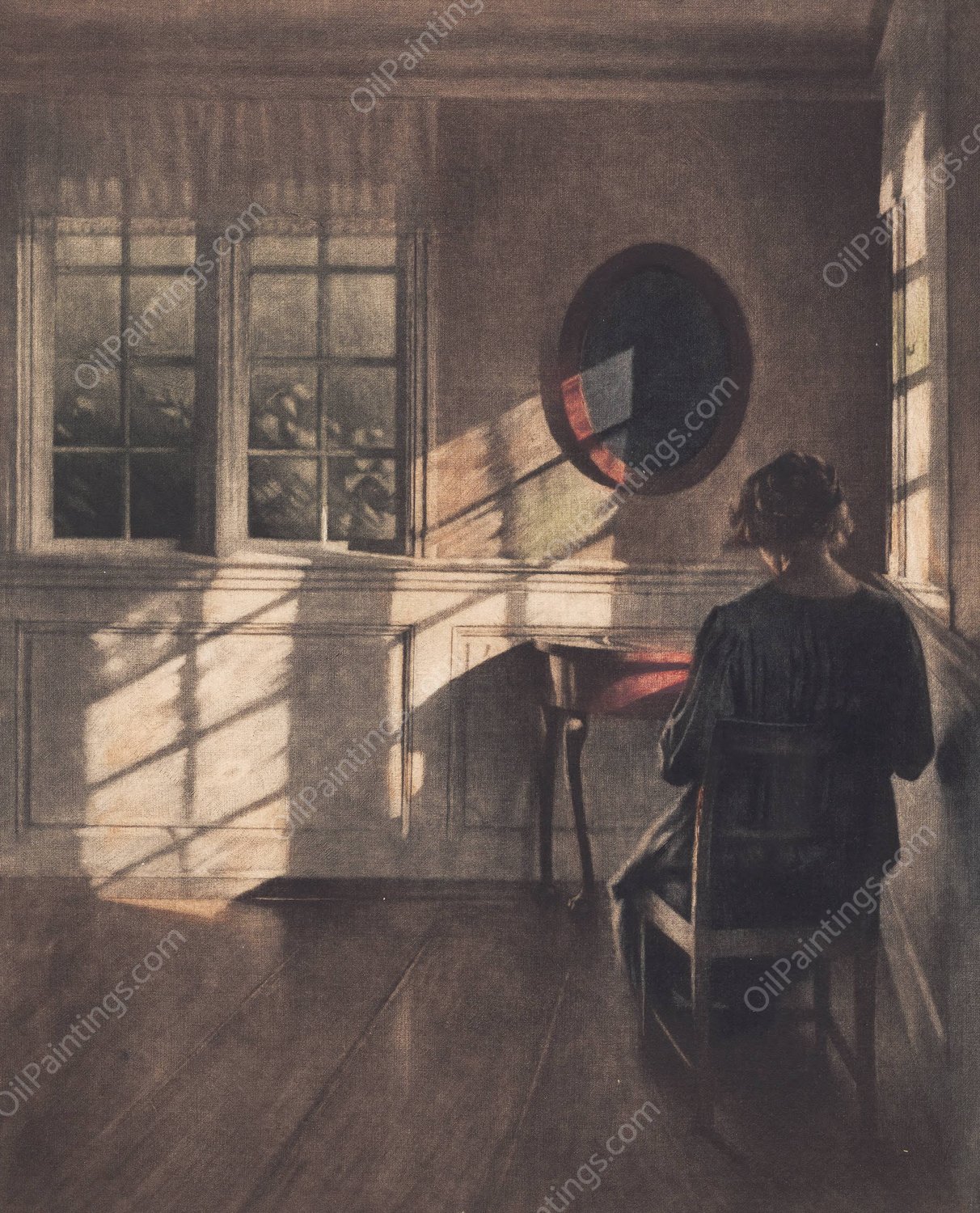 Solskin  by Peter Ilsted - Hand-Painted Oil Painting Reproduction