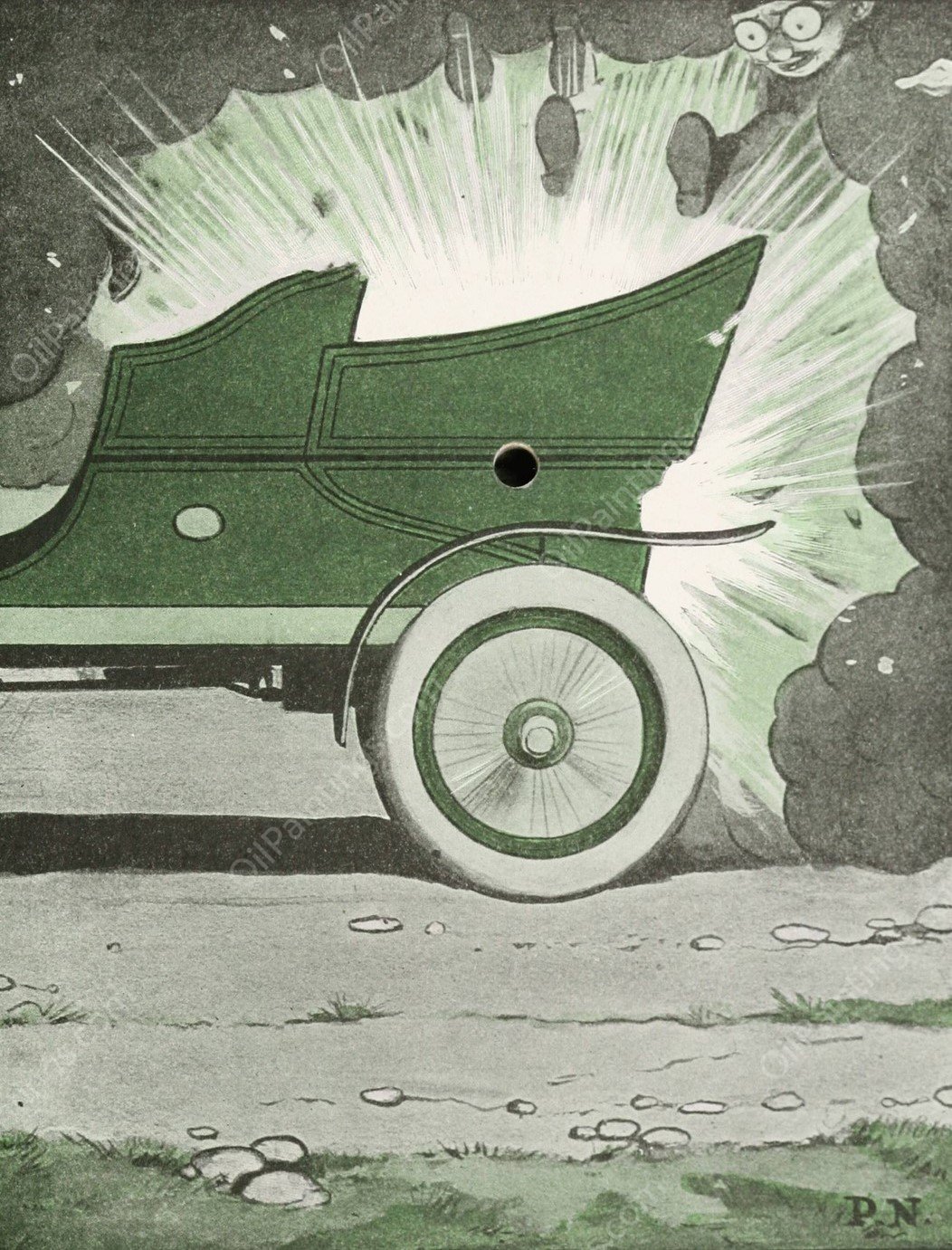 The Hole Book 04  by Peter Newell - Hand-Painted Oil Painting Reproduction