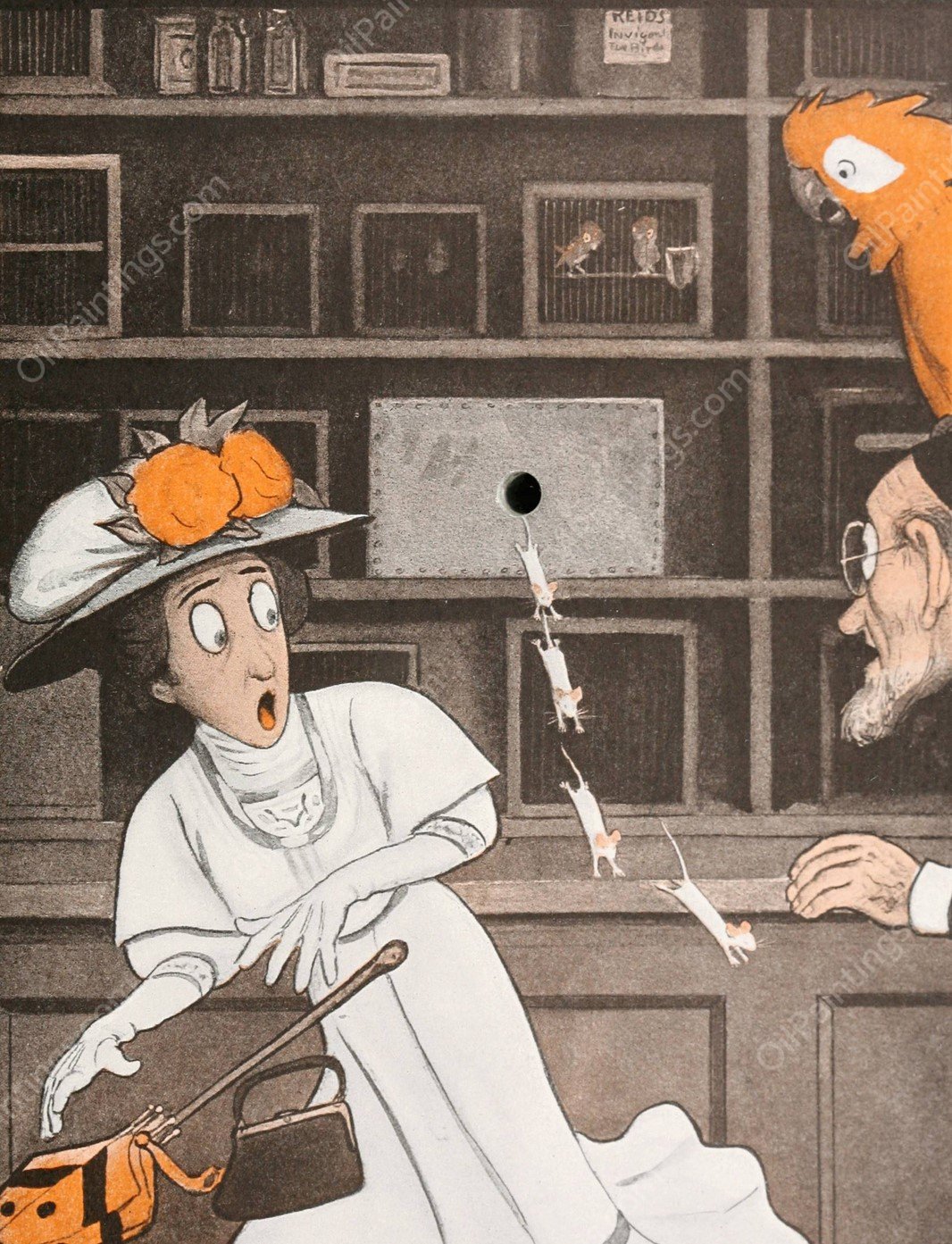 The Hole Book 07  by Peter Newell - Hand-Painted Oil Painting Reproduction