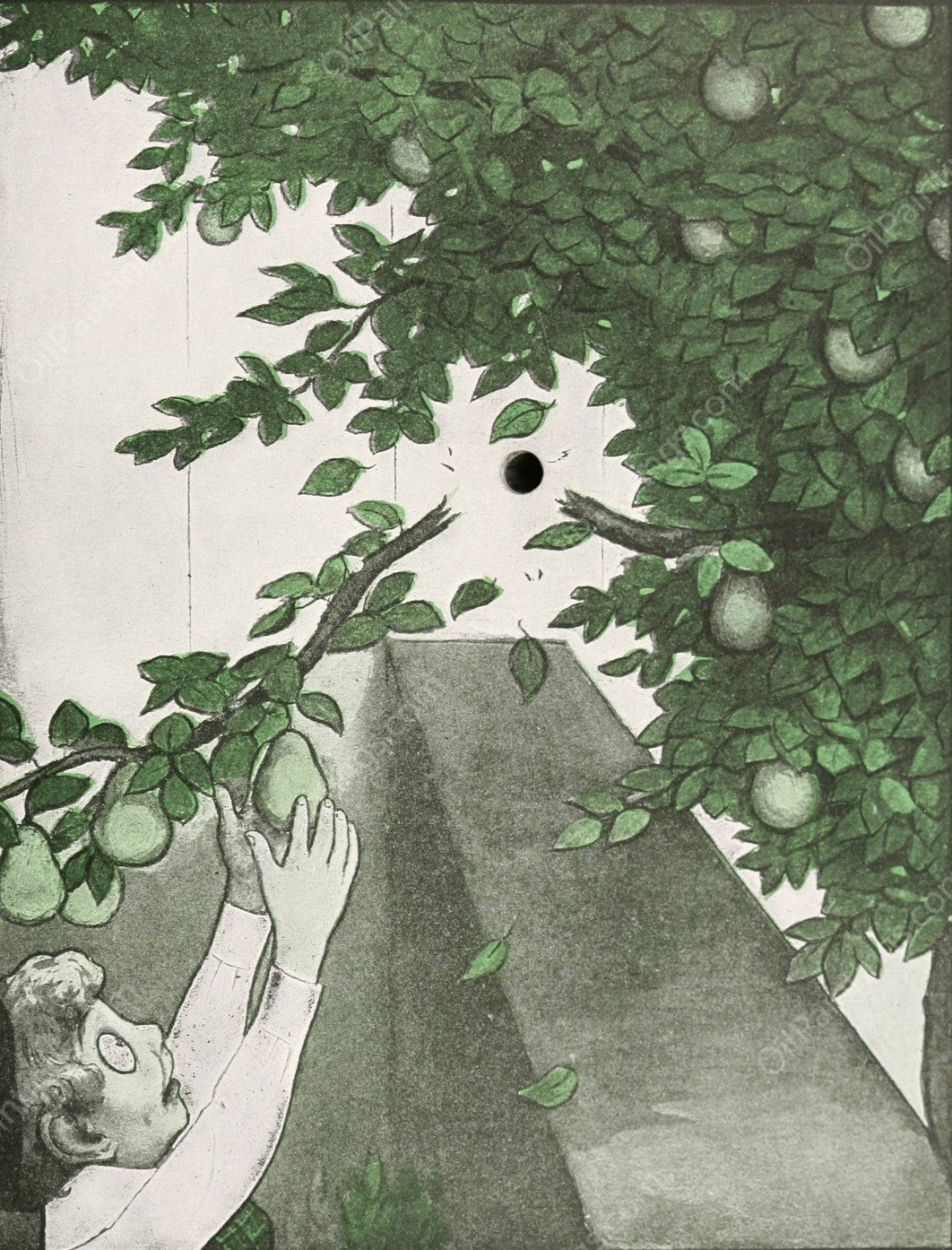 The Hole Book 09  by Peter Newell - Hand-Painted Oil Painting Reproduction