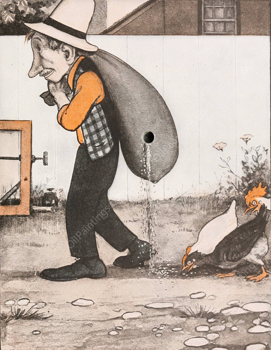 The Hole Book 11  by Peter Newell - Hand-Painted Oil Painting Reproduction