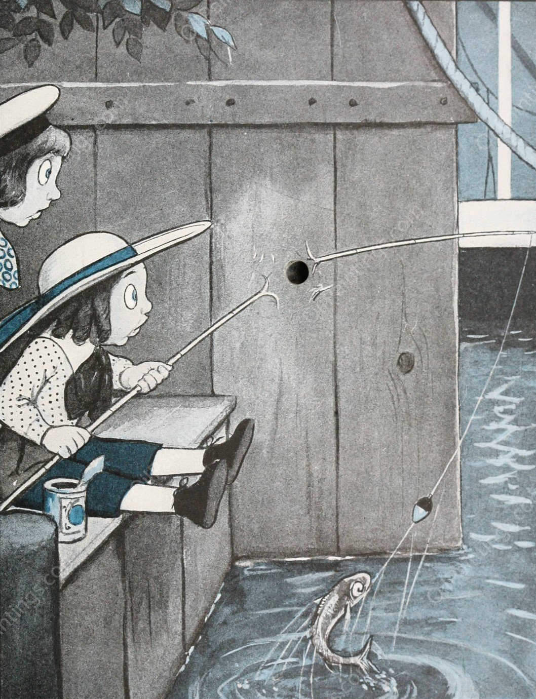 The Hole Book 12  by Peter Newell - Hand-Painted Oil Painting Reproduction