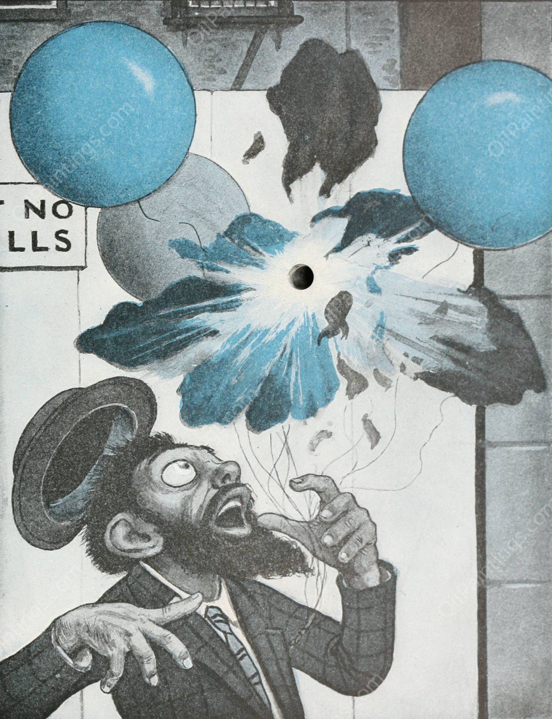 The Hole Book 15  by Peter Newell - Hand-Painted Oil Painting Reproduction