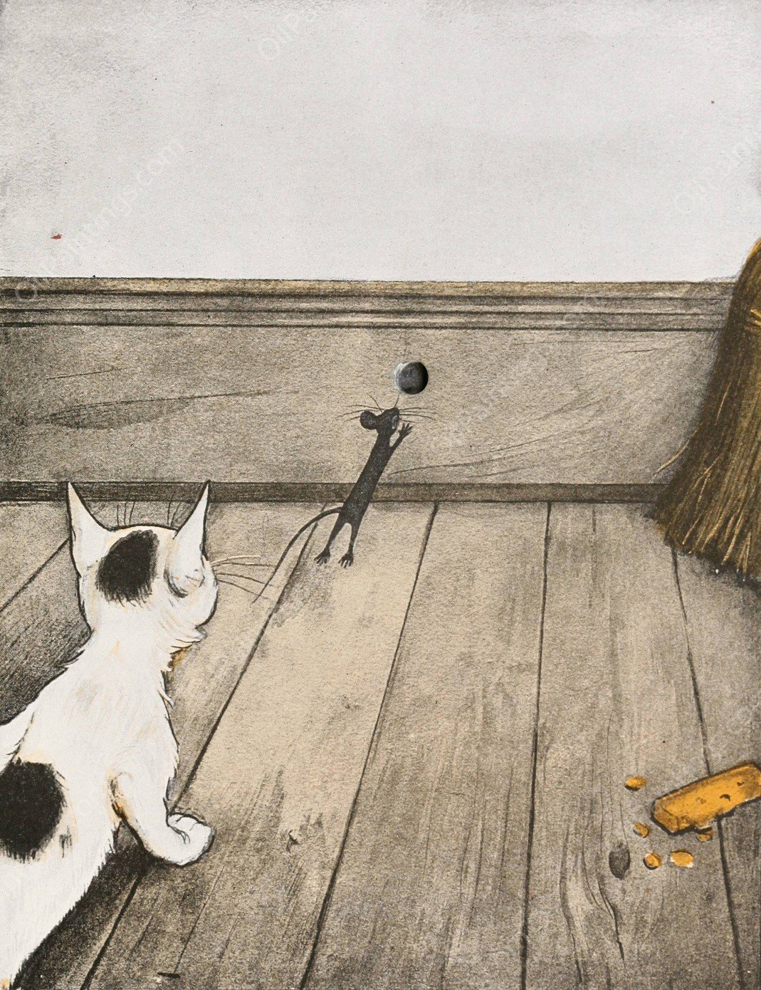 The Hole Book 18  by Peter Newell - Hand-Painted Oil Painting Reproduction